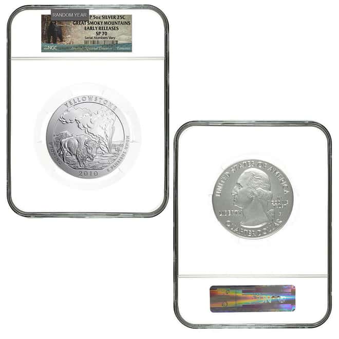 5 oz Silver America the Beautiful ATB NGC/PCGS SP 70 (Random Year)