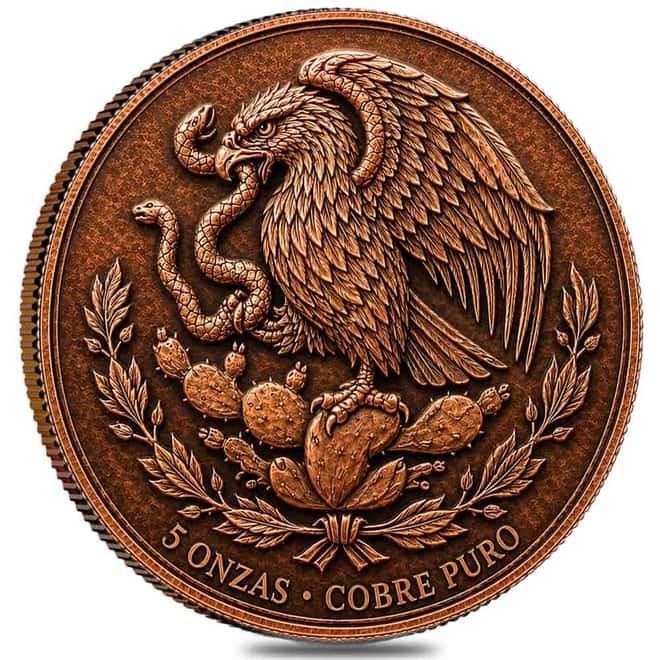 5 oz Volcanic Libertad Copper Round .999 Fine