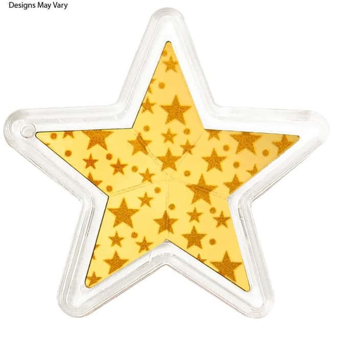 5 x 1 Gram Gold Valcambi Star CombiBar .9999 Fine (in Cap)