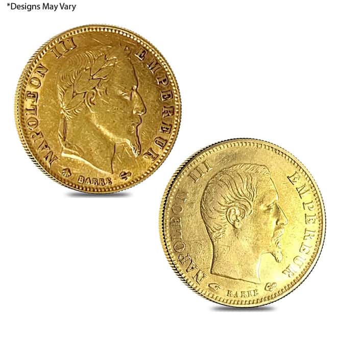5 Francs French Gold Napoleon III AGW .0471 oz Avg Circ (1854-1869, Random Year)