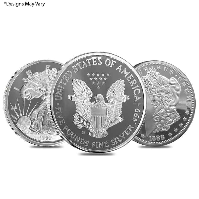 60 oz Washington Mint Silver Round .999 Fine (Random Design)