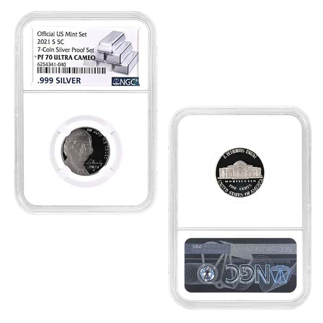 2021 S US Mint Silver Proof 7-Coin Set NGC PF 70 UCAM