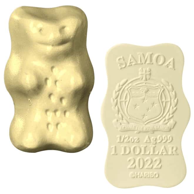2022 Samoa 3 oz Silver HARIBO Goldbears 100th Ann. 6-Coin Set .999 Fine (w/Box & COA)