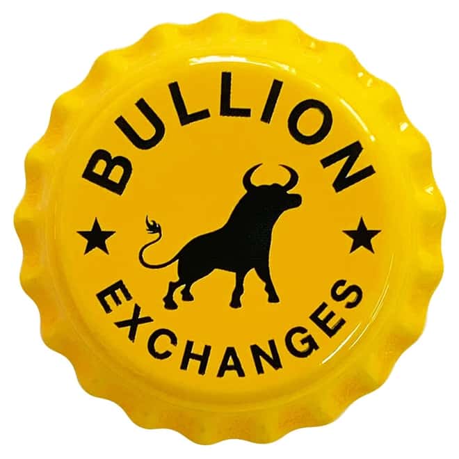 6 gram Bullion Exchanges New York Skyline - Yellow .999 Fine Silver Bottle Cap