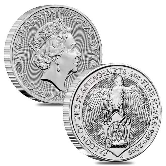 Great Britain 2 oz Silver Queen's Beasts 10-Coin Set .9999 Fine BU (w/Box)