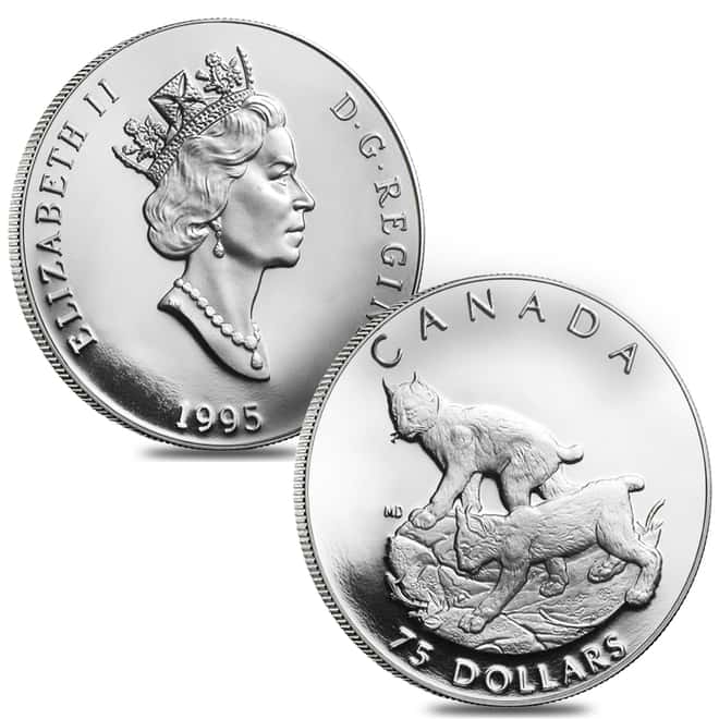 1995 Canada Proof Platinum Lynx 1.85 oz .9995 Fine 4-Coin Set (w/Box & COA)