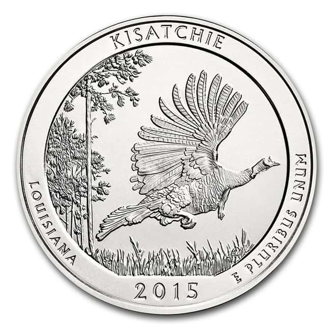 2015 5 oz America the Beautiful ATB Silver Kisatchie National Forest Coin NGC MS 69 PL (Early Releases)
