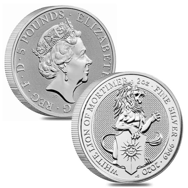 Great Britain 2 oz Silver Queen's Beasts 10-Coin Set .9999 Fine BU (w/Box)