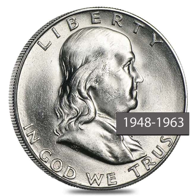 $10 Face Value Franklin Half Dollars Roll BU (1948-1963)