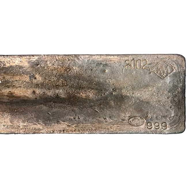 984.6 oz Johnson Matthey (JM) Cast Silver Bar .999 Fine