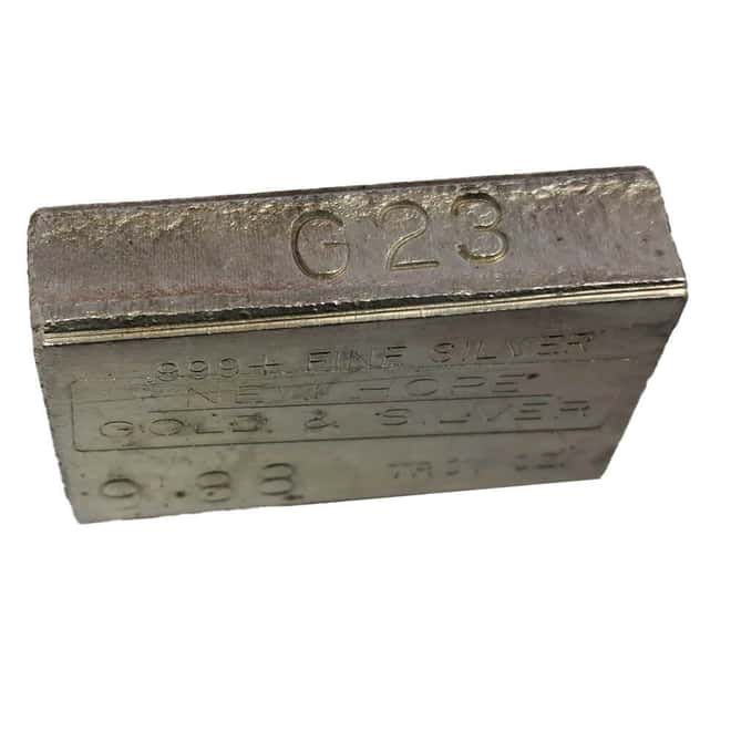 9.88 oz New Hope Gold & Silver Vintage Silver Bar .999+ Fine
