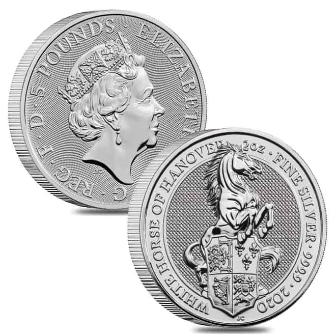 Great Britain 2 oz Silver Queen's Beasts 10-Coin Set .9999 Fine BU (w/Box)
