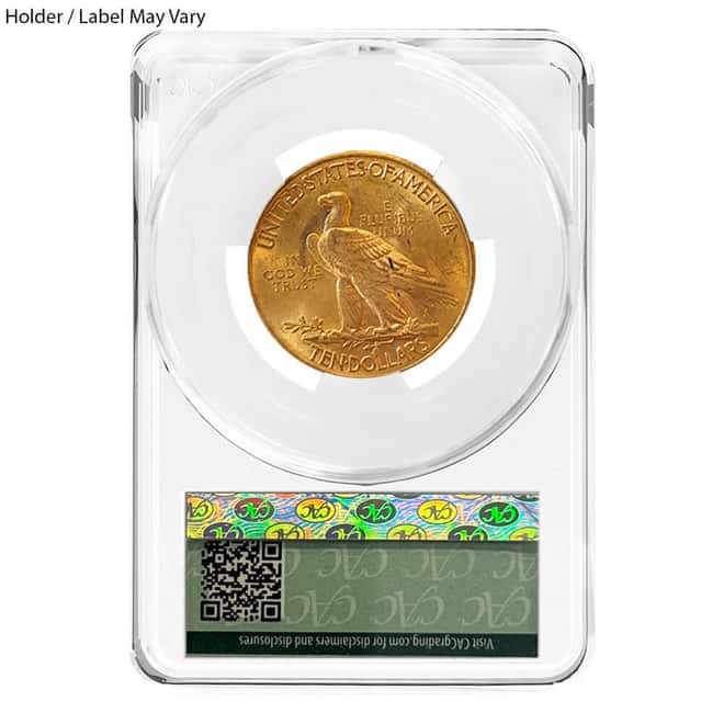 $10 Indian Head Gold Eagle CAC MS 61 (Random Year)