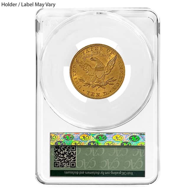 $10 Liberty Head Gold Eagle CAC MS 62 (Random Year)