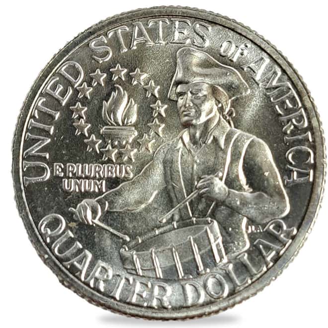 $10 Face Value 1976 Bicentennial Washington Quarter 40% Silver 40-Coin Roll (Avg Circ)