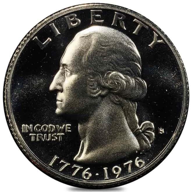 $10 Face Value 1976 Proof Bicentennial Washington Quarter 40% Silver 40 Coins
