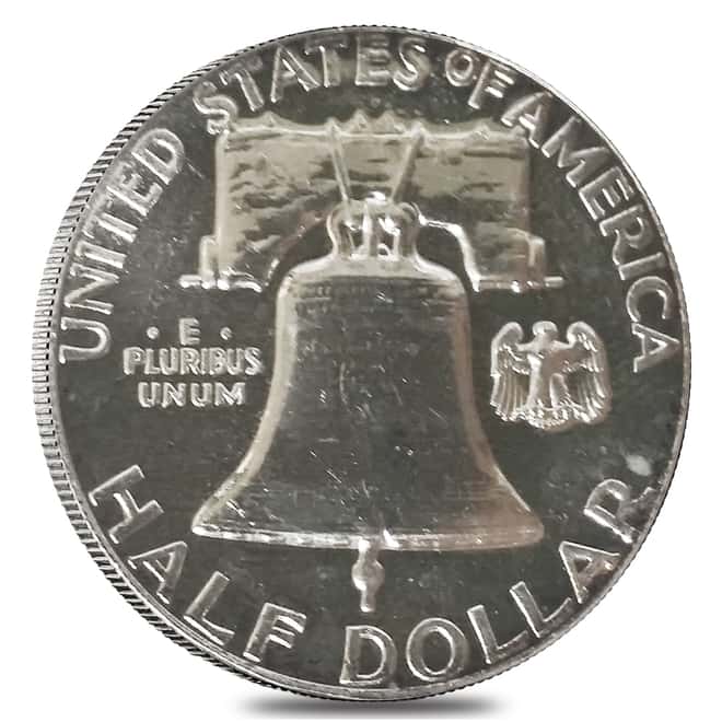 $10 Face Value Franklin Half Dollars 90% Silver 20-Coin Roll (Impaired Proof)