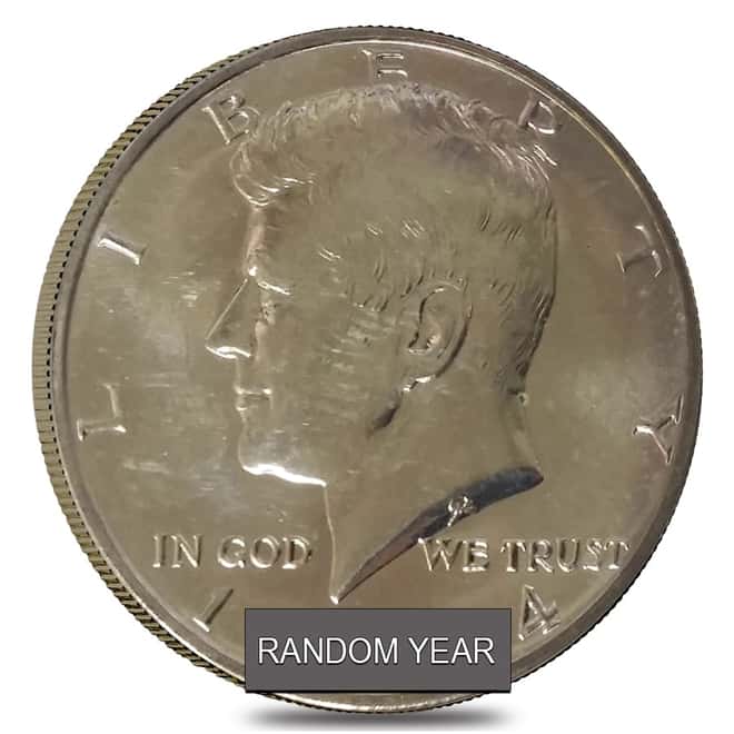 $10 Face Value Kennedy Half Dollars 90% Silver 20-Coin Roll (Random Year, Impaired Proof)