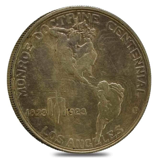 1923-S Monroe Doctrine Centennial Half Dollar 90% Silver Commem Avg Circ