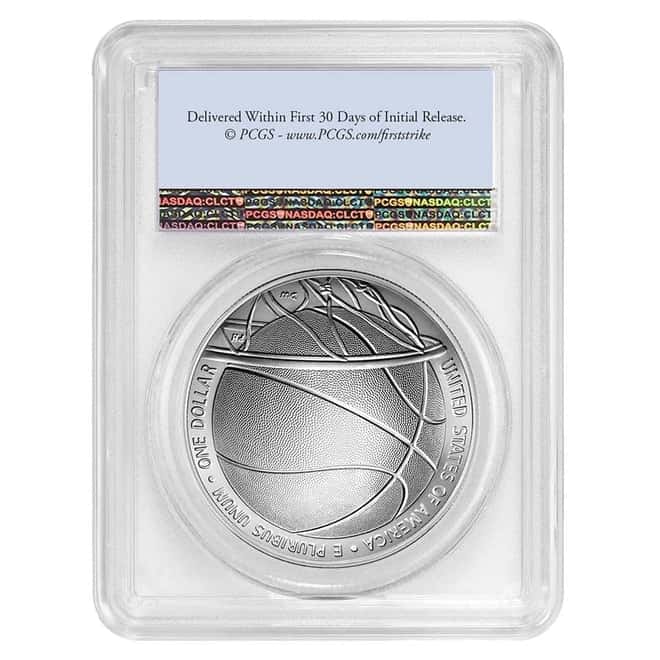 2020 P Basketball Hall of Fame Silver Dollar PCGS MS 70 FS