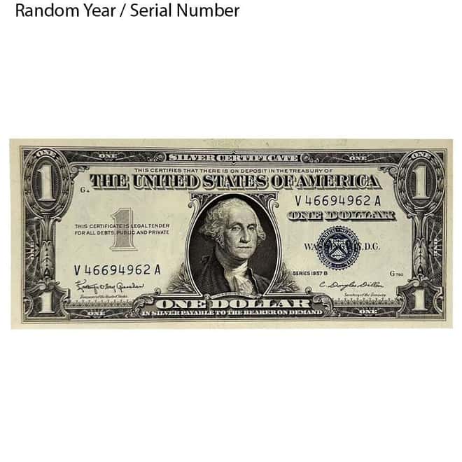 $1 Silver Certificate Currency Note AU/CU (Random Year)