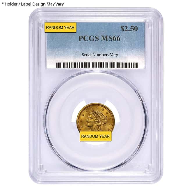 $2.5 Gold Quarter Eagle Liberty Head PCGS MS 66 (Random Year)