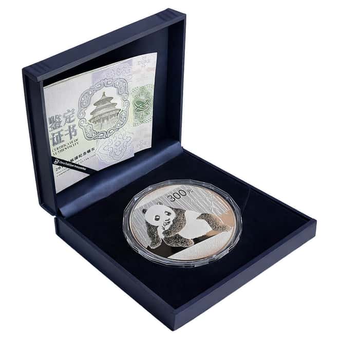 2015 1 Kilo Chinese Proof Silver Panda 300 Yuan .999 Fine (w/Box & COA)