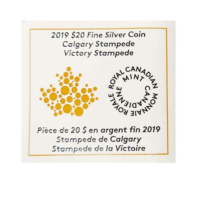 2019 1 oz Silver Canada Victory Stampede Proof Coin (w/Box & COA)