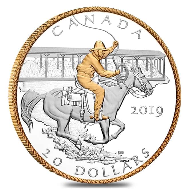2019 1 oz Silver Canada Victory Stampede Proof Coin (w/Box & COA)