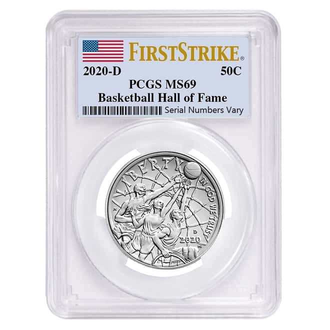 2020 D Basketball Hall of Fame Clad Half Dollar PCGS MS 69 FS