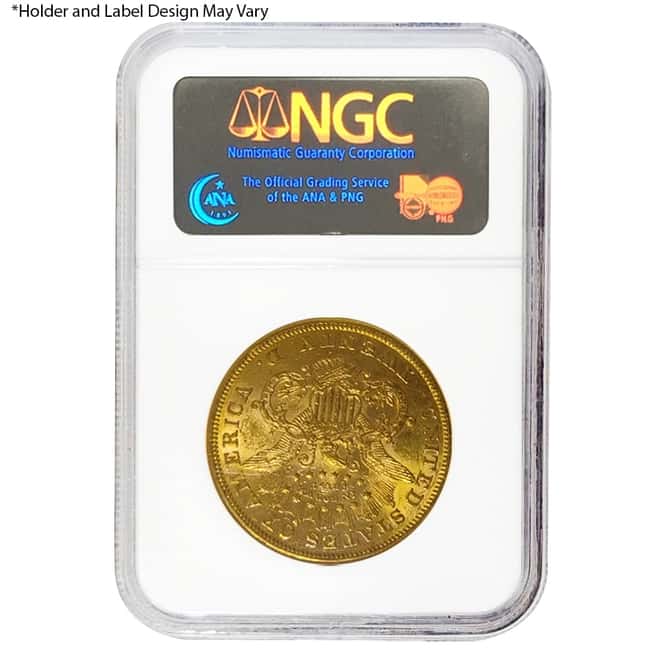$20 Gold Double Eagle Liberty Head Type II NGC AU 55 (Random Year)
