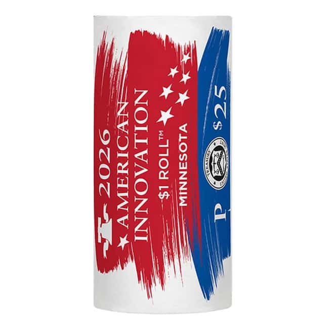 $25 Face Value Roll 2026-P American Innovation Minnesota $1 Coin (25 Coins)