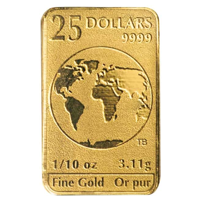 5 x 1/10 oz Gold Royal Canadian Mint RCM Legal Tender Bar Set .9999 Fine (In Assay)