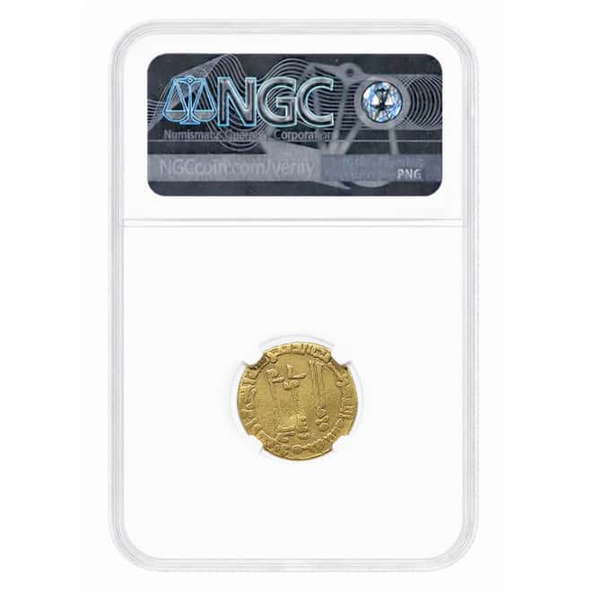 (AH136-158) AH141 Abbasid Al-Mansur Dinar Gold Coin NGC VF Details