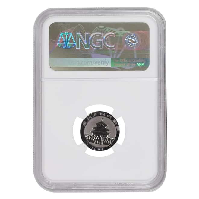 1994 1/10 oz Chinese Proof Platinum Panda 10 Yuan NGC PF Details