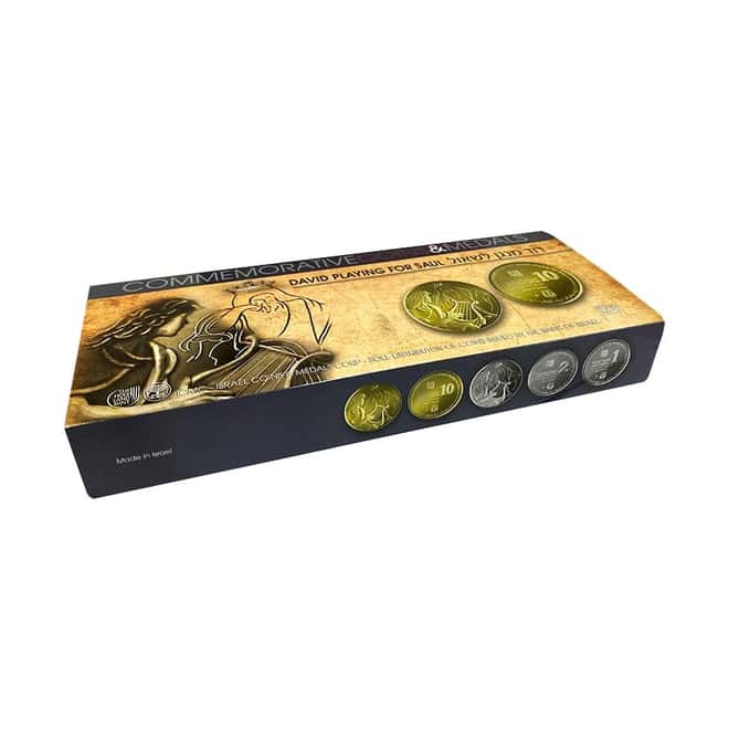2013 Israel Gold/Silver David Playing for Saul 3-Coin Set (w/Box & COA)