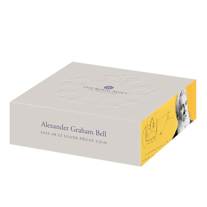 2022 Great Britain 12 gram Alexander Graham Bell Proof Silver Coin .925 Fine (w/Box & COA)