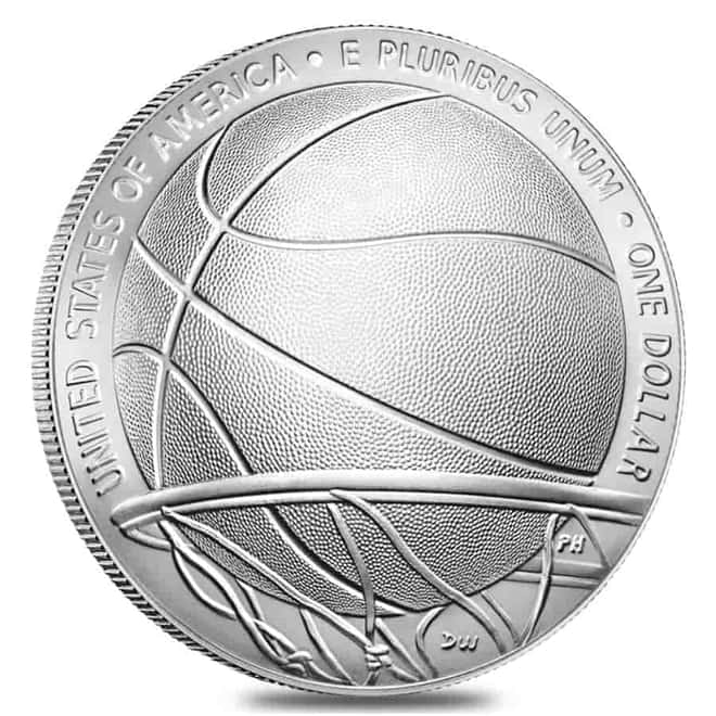 2020 P Basketball Hall of Fame Silver Dollar BU (w/Box & COA)