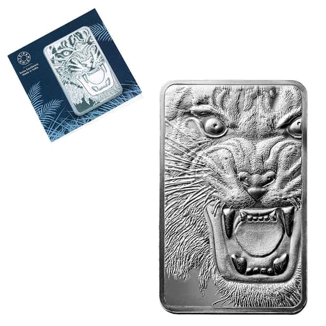 10 oz MMTC PAMP The Royal Bengal Tiger Silver Bar