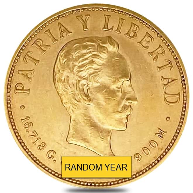 10 Pesos Jose Marti Gold Coin AU/BU (Random Year)