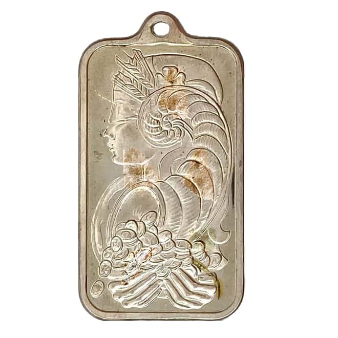 15 gram PAMP Suisse Lady Fortuna Silver Bar Pendant .999 Fine (Scruffy)