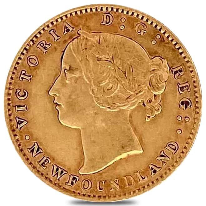 1865-1888 Canada Newfoundland $2 Gold Coin Avg Circ Random Year