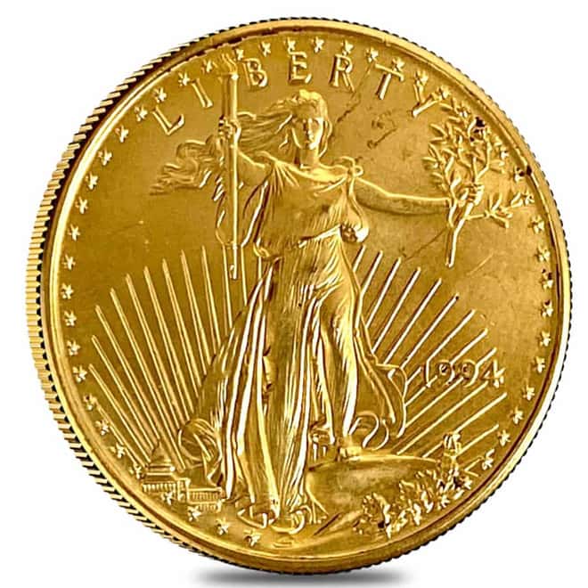 1994 1/2 oz $25 Gold American Eagle (Abrasions)
