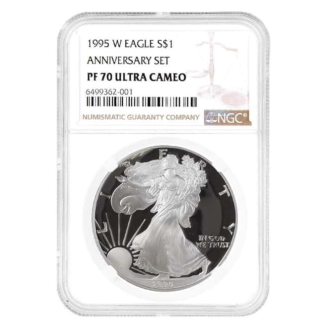 1995 W 1 oz Proof Silver American Eagle NGC PF 70 UCAM