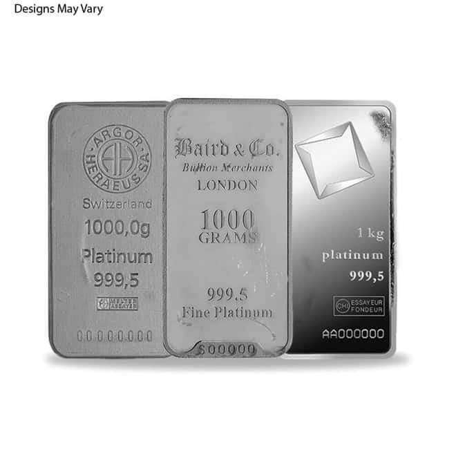 1 Kilo Generic Platinum Bar .9995 Fine (Secondary Market)