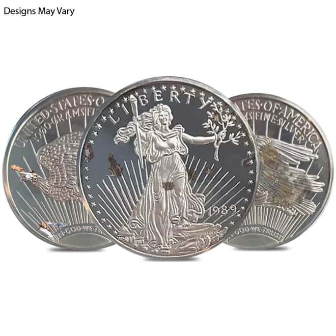 1 Kilo Generic Silver Round .999 Fine (Random Mint)