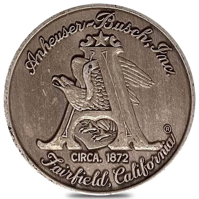 1 oz Anheuser-Busch Inc. Silver Round .999 Fine