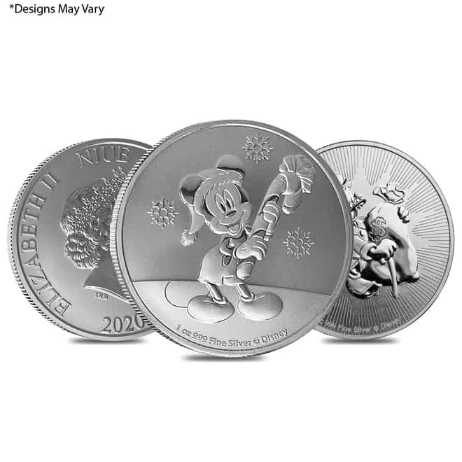 1 oz Disney Silver Coin .999 Fine (Random Mint, Design)