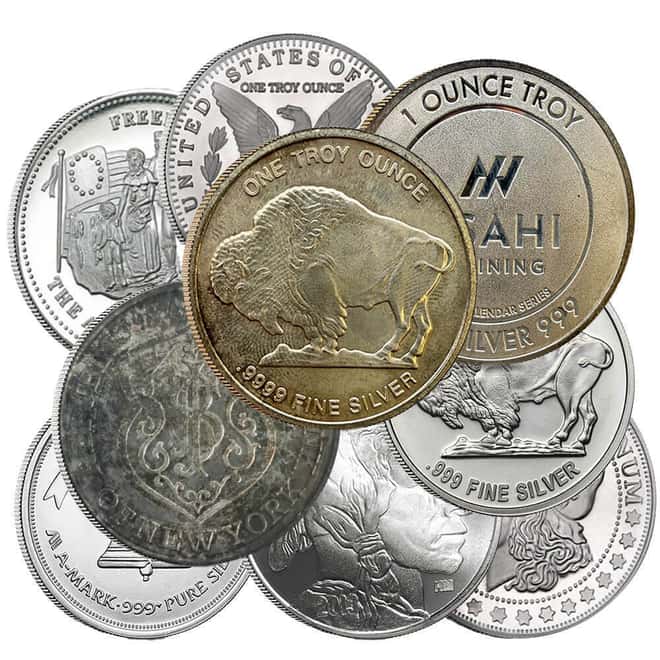 Roll of 20 - 1 oz Silver Generic Rounds .999 Fine (Varied Condition)