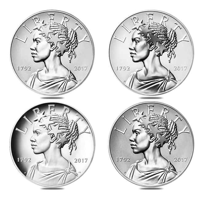 2017 P/S/W/D American Liberty 225th Ann Silver 4-Medal Set (In Cap)